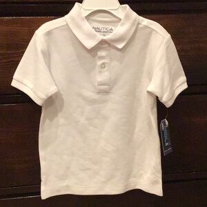 NWT Nautica White Uniform Collar Shirt. Size 5